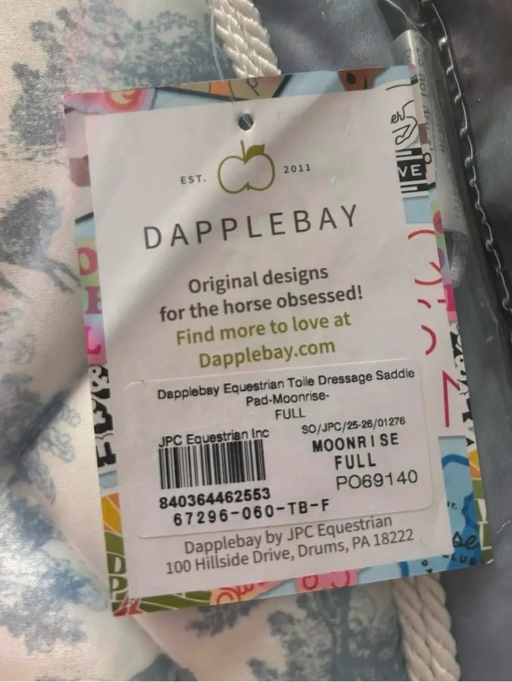 Brand new dapple bay full size dressage pad never used tags still on asking 85